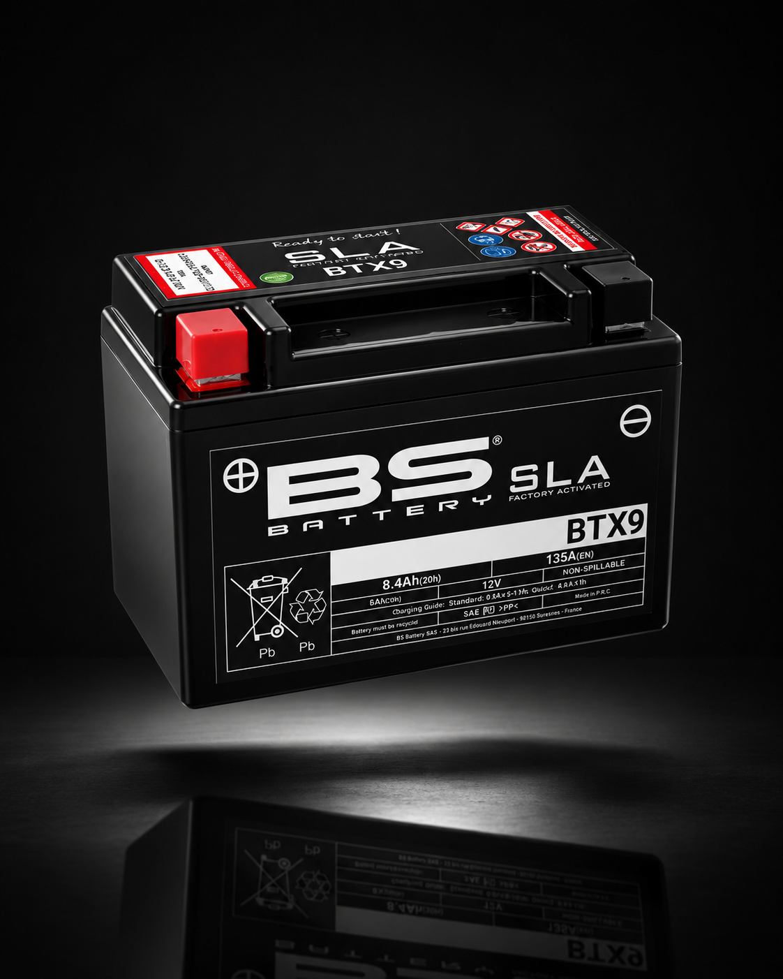 Batería BS Battery SLA BTX9 12V – Libre de Mantención